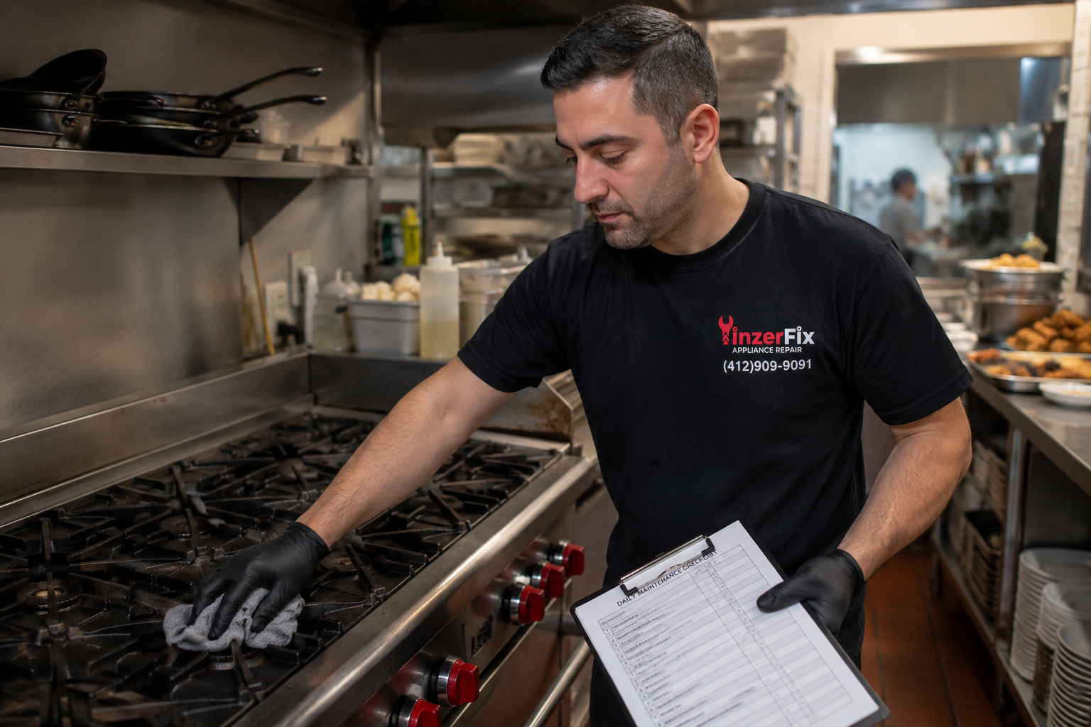 Commercial Range Maintenance Checklist for Restaurant Kitchens