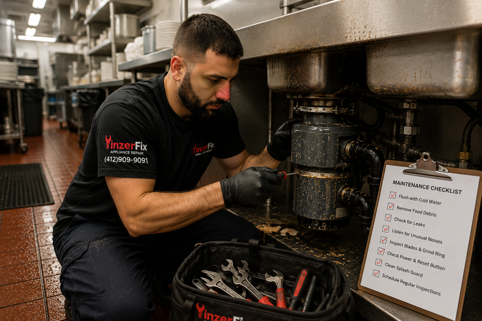 Commercial Garbage Disposal Maintenance Checklist for Restaurant Kitchens
