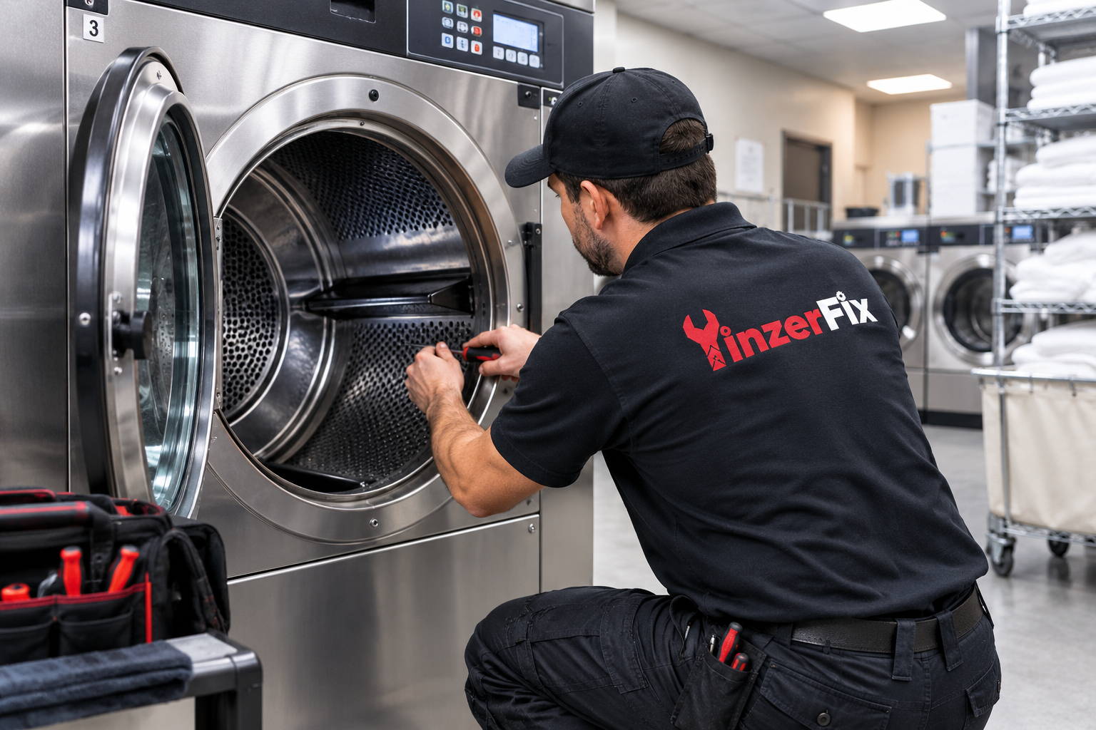 Why Is a Commercial Dryer Drum Turning Slowly or Stopping During a Cycle?
