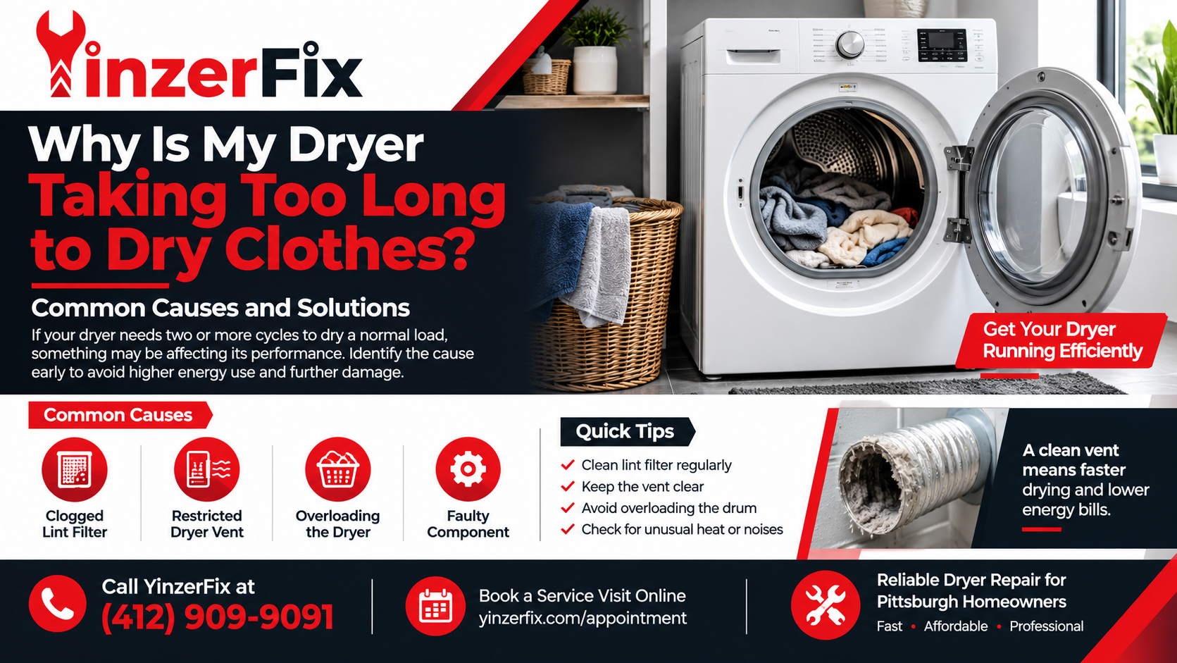 Why Is My Dryer Taking Too Long to Dry Clothes? Common Causes and Solutions