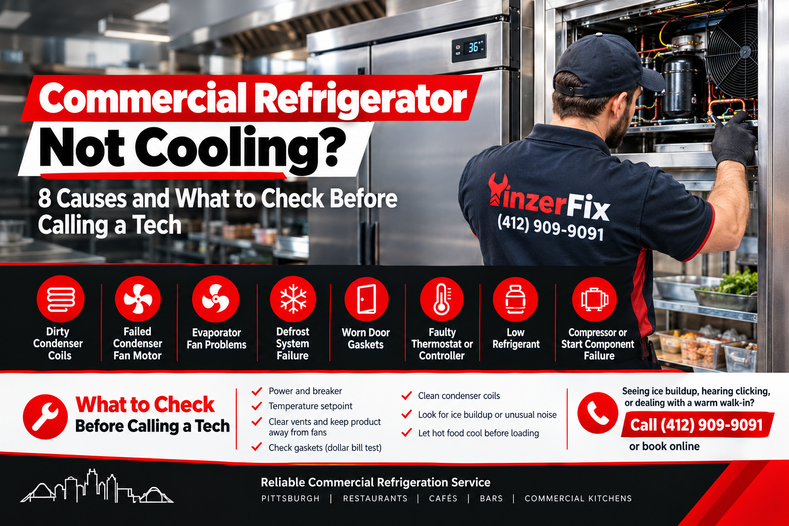 Commercial Refrigerator Not Cooling? 8 Causes and What to Check Before Calling a Tech