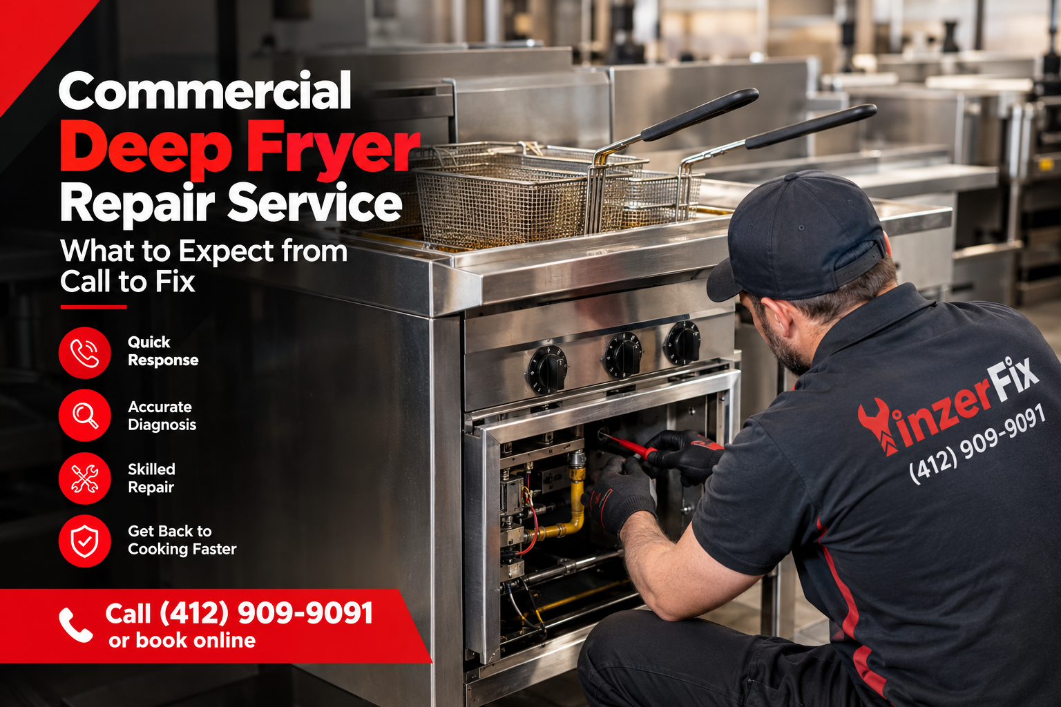 Commercial Deep Fryer Repair Service: What to Expect from Call to Fix