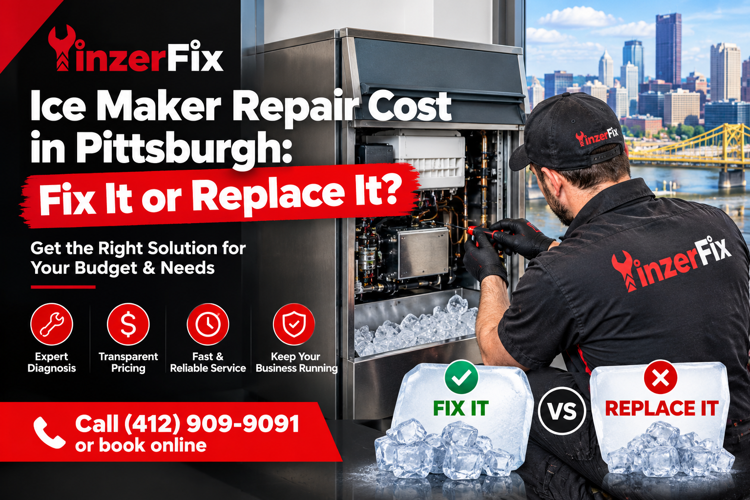 Ice Maker Repair Cost in Pittsburgh: Fix It or Replace It?