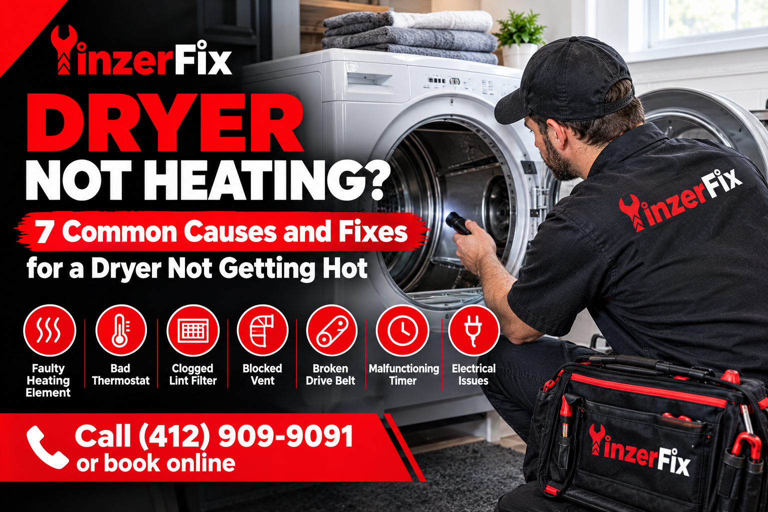 Dryer Not Heating? 7 Common Causes and Fixes for a Dryer Not Getting Hot